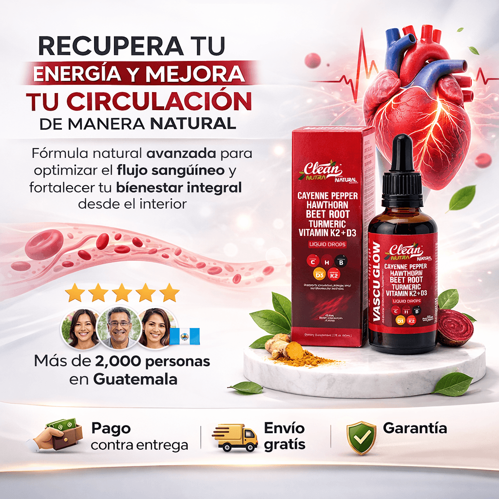 VASCU GLOW® Flujo sanguíneo optimizado día a día.