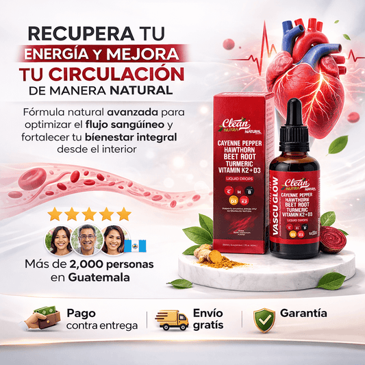 VASCU GLOW® Flujo sanguíneo optimizado día a día.