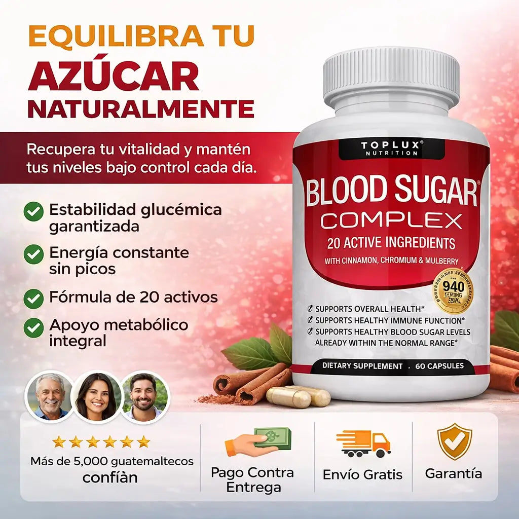 BLOOD SUGAR COMPLEX. Controla tu Azúcar y recupera tu energía.